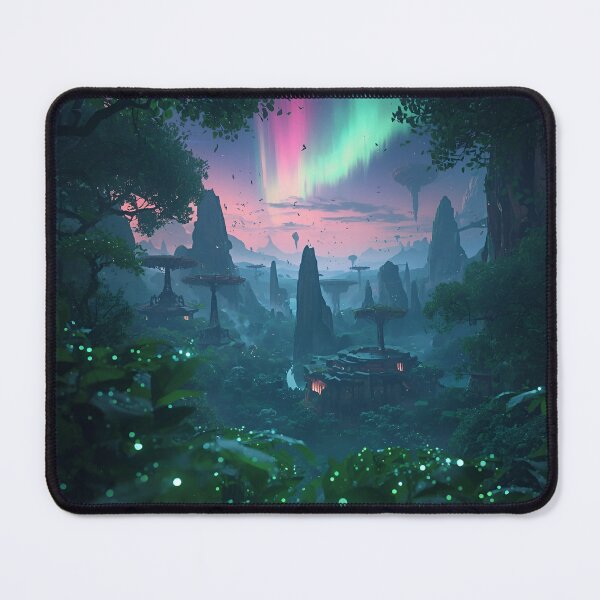 Item preview, Aurora Canopy Fantasy Alien Landscape designed and sold by Luminous Wilds.