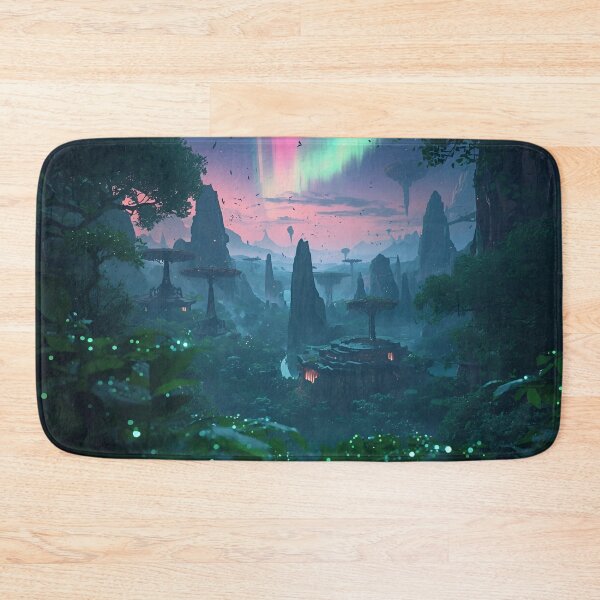 Item preview, Aurora Canopy Fantasy Alien Landscape designed and sold by Luminous Wilds.