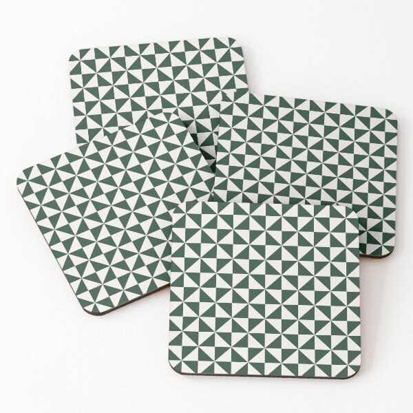 Item preview, Green And Cream Pinwheel Pattern designed and sold by pattern-archive.