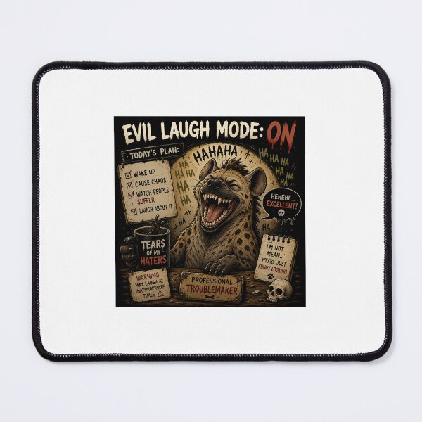 Item preview, Hyena Evil Laugh Mode ON | Funny Dark Humor Meme Sticker | Chaotic Troublemaker Design designed and sold by RohitPrints.
