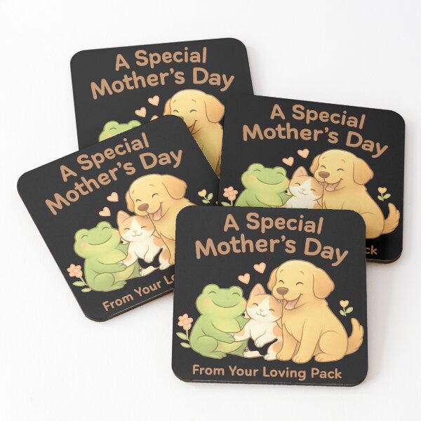 Item preview, Cute Kawaii Mother's Day From Your Loving Pack - Happy Frog Dog Cat designed and sold by Basma Designs | Funny Shirts, Stickers & Mugs.