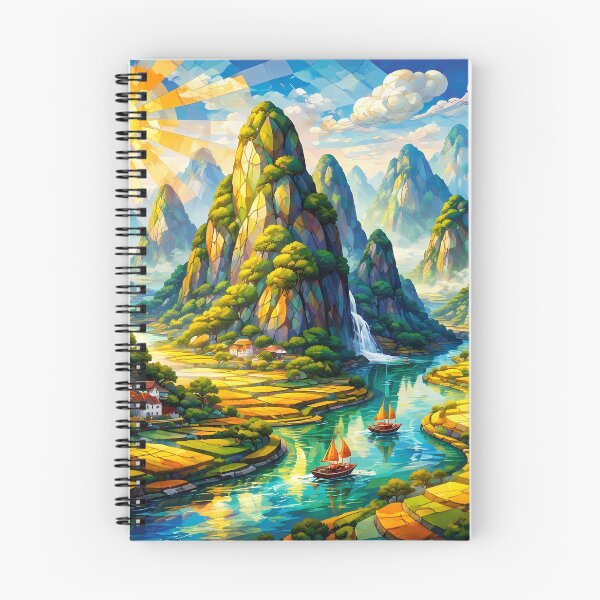 Item preview, Colorful Mountain Fantasy Landscape designed and sold by cuprum.