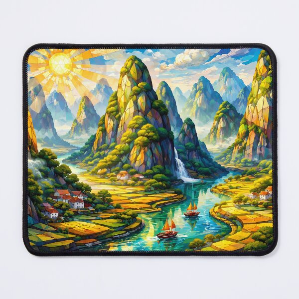Item preview, Colorful Mountain Fantasy Landscape designed and sold by cuprum.