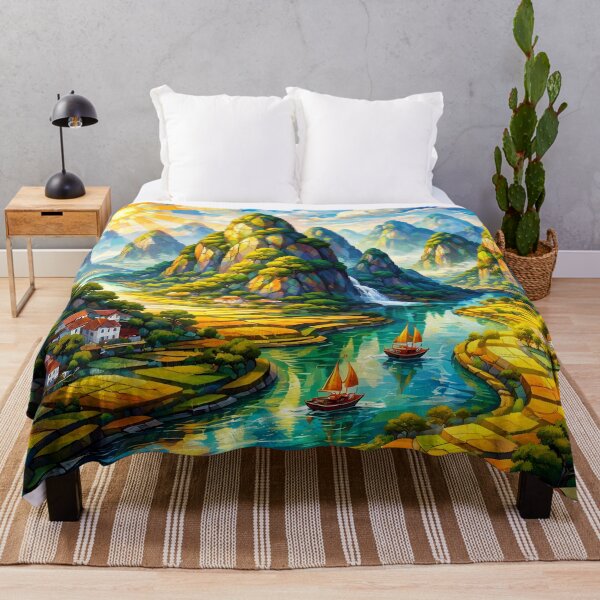 Item preview, Colorful Mountain Fantasy Landscape designed and sold by cuprum.