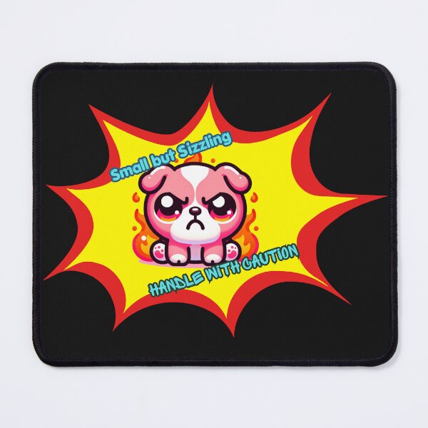 Item preview, Fiery Mad Pink Bulldog Mood, "Handle With Caution"  designed and sold by Feliciano3.