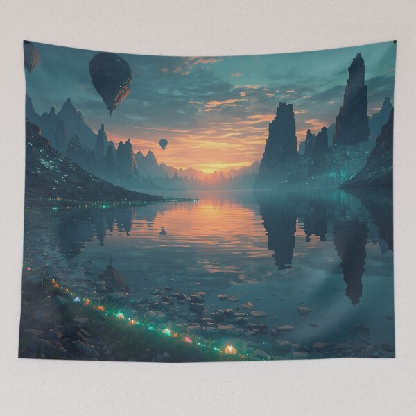 Item preview, Spirit Lake Reflection Fantasy Landscape designed and sold by Luminous Wilds.