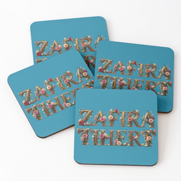 Item preview, Zafira Tihert Floral Typography Elegant Name Design designed and sold by Articora.