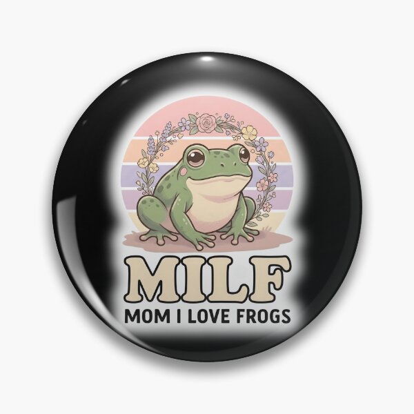 Item preview, Funny MILF Mom I Love Frogs Retro Sunset - Cute Frog Mom Gift designed and sold by Basma Designs | Funny Shirts, Stickers & Mugs.