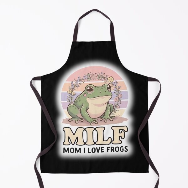 Item preview, Funny MILF Mom I Love Frogs Retro Sunset - Cute Frog Mom Gift designed and sold by Basma Designs | Retro, Kawaii Shirts & Stickers.