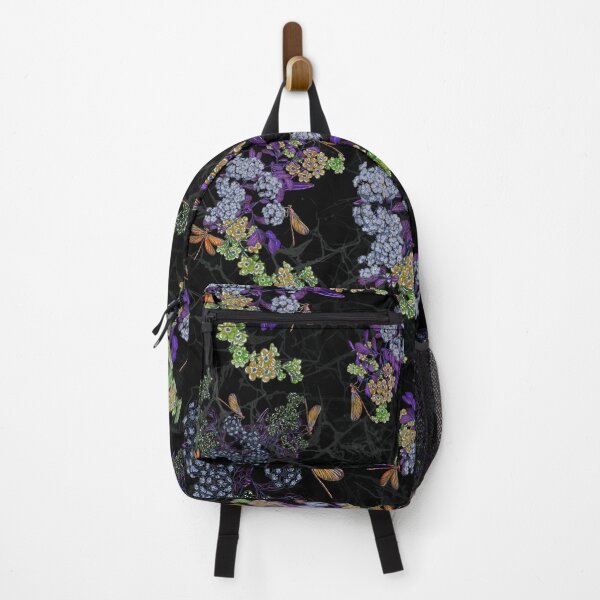 Item preview, Violet Orange Dragonfly Pattern – Artistic Botanical Fashion Print designed and sold by Magical Pattern Shop.
