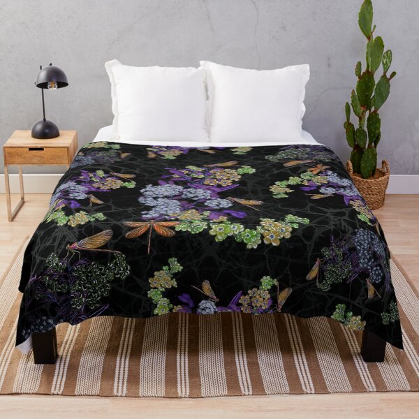 Item preview, Violet Orange Dragonfly Pattern – Artistic Botanical Fashion Print designed and sold by Magical Pattern Shop.