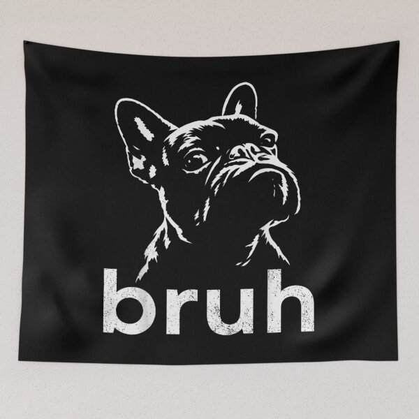 Item preview, Funny French Bulldog Bruh Meme Vintage Retro Silhouette Dog Lover Gift designed and sold by StanaLuis.