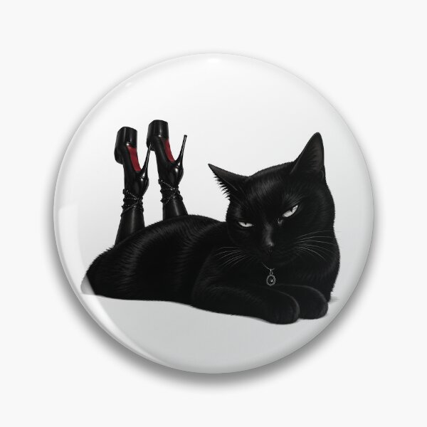 Item preview, Sassy Black cat in heels  designed and sold by Meenova Art.