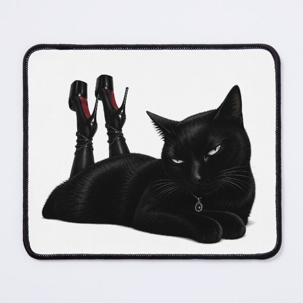 Item preview, Sassy Black cat in heels  designed and sold by Meenova Art.