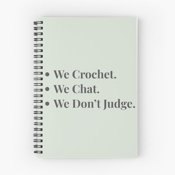 Item preview, We Crochet We Chat We Don't Judge designed and sold by SipAndStitchCo.