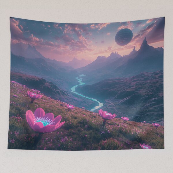 Item preview, Celestial Bloom Highlands Fantasy Landscape designed and sold by Luminous Wilds.