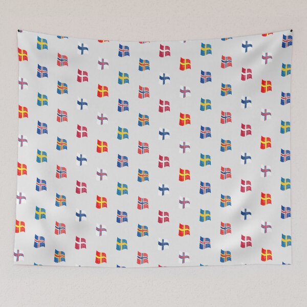 Item preview, Flags - Nordic Countries / Diagonal pattern designed and sold by fritzlang.