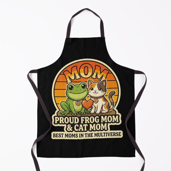 Item preview, Proud Frog Mom & Cat Mom – Cute Frog Lover Mother’s Day Gift, Funny Cat Mom Frog Shirt, Pet Mom Gift for Cat Lovers, Frog Mom Mug Sticker designed and sold by Basma Designs | Retro, Kawaii Shirts & Stickers.