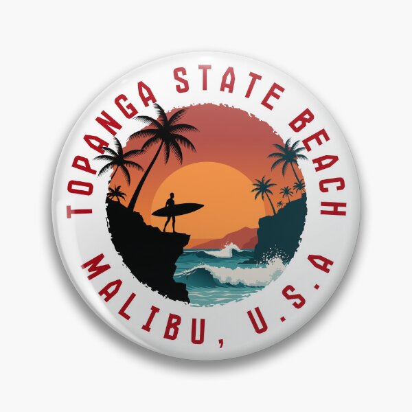 Item preview, Topanga State Beach – Malibu (with Red Lettering) designed and sold by VelvetRoom.