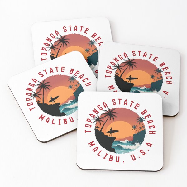 Item preview, Topanga State Beach – Malibu (with Red Lettering) designed and sold by VelvetRoom.