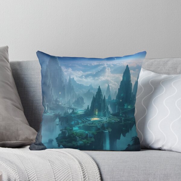 Item preview, Floating Waterfall Citadel Fantasy Landscape designed and sold by Luminous Wilds.