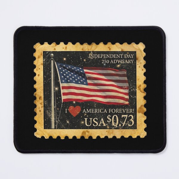 Item preview, POSTAGE STAMP Independence Day on the occasion of the 250th anniversary of the USA V4C designed and sold by ART-OF-ORION.