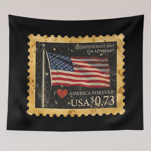 Item preview, POSTAGE STAMP Independence Day on the occasion of the 250th anniversary of the USA V4C designed and sold by ART-OF-ORION.