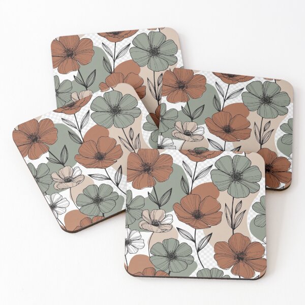 Item preview, Boho Wildflower Seamless Pattern, Sage Green & Terracotta Floral Print, Botanical Surface Design, Retro Flower Background, Printable PNG Main Tag designed and sold by GalleryPeak.