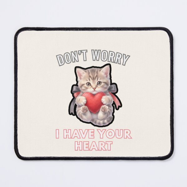 Item preview, Don't Worry I'm Holding You In My Heart Cute Kawaii Cat Pun designed and sold by Trend-e.