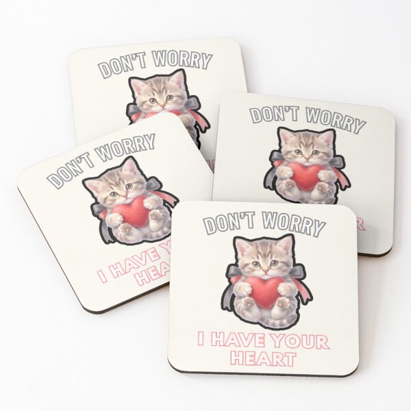 Item preview, Don't Worry I'm Holding You In My Heart Cute Kawaii Cat Pun designed and sold by Trend-e.