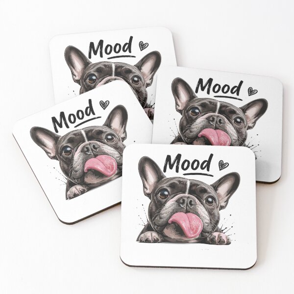 Item preview, Mood Funny French Bulldog Dog Lover Art Cute Tongue Out Puppy Mood Illustration designed and sold by yoddel.