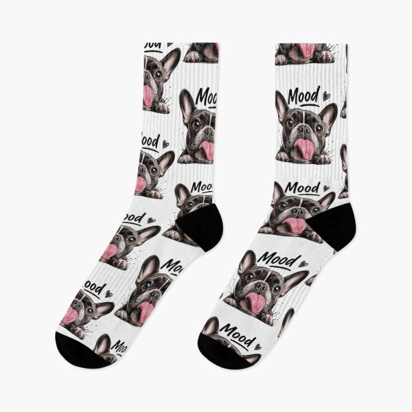 Item preview, Mood Funny French Bulldog Dog Lover Art Cute Tongue Out Puppy Mood Illustration designed and sold by yoddel.