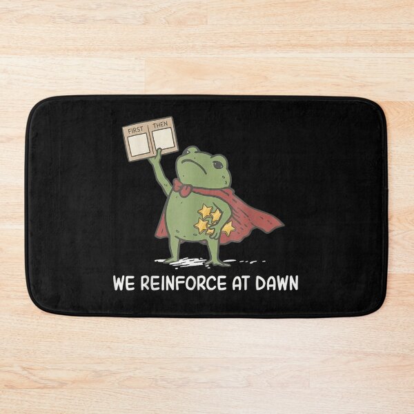 Item preview, We Reinforce At Dawn Cute Frog Superhero Cape Motivational Reward Chart Meme designed and sold by GalenoHenley.