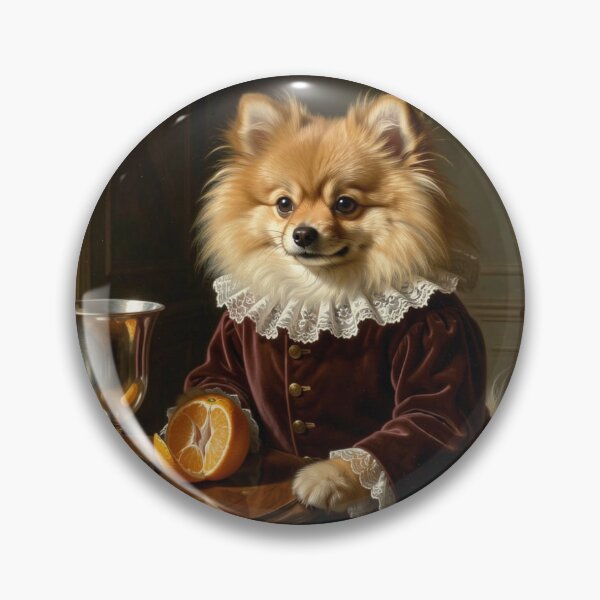 Item preview, Baroque Pomeranian Portrait in Velvet Doublet and Lace Collar in Classic Noble Style designed and sold by FotoworldEdel.