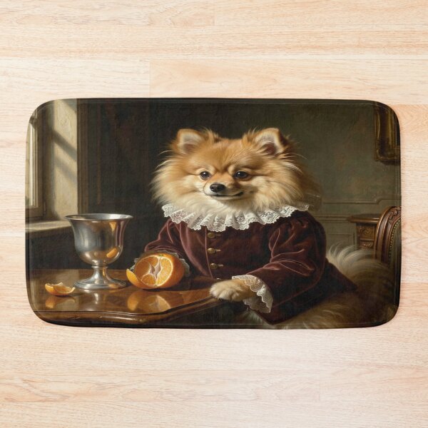 Item preview, Baroque Pomeranian Portrait in Velvet Doublet and Lace Collar in Classic Noble Style designed and sold by FotoworldEdel.