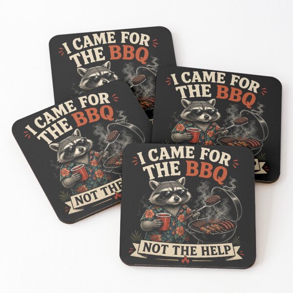 Item preview, Funny Raccoon BBQ Grill Master — I Came for the BBQ Not the Help T-Shirt designed and sold by @SHINTOSARTSTORE.