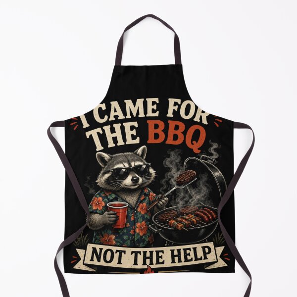 Item preview, Funny Raccoon BBQ Grill Master — I Came for the BBQ Not the Help T-Shirt designed and sold by @SHINTOSARTSTORE.