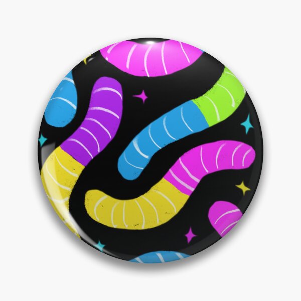 Item preview, Neon Gummy Worm Party Pattern designed and sold by artofthebart.