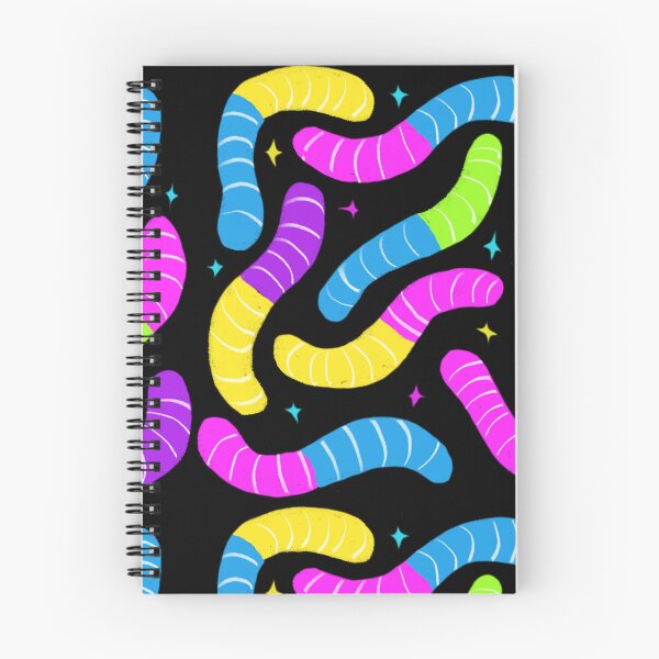 Item preview, Neon Gummy Worm Party Pattern designed and sold by artofthebart.