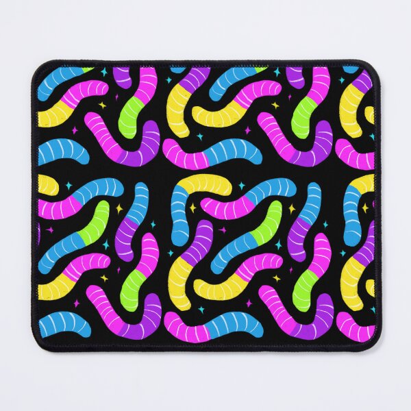Item preview, Neon Gummy Worm Party Pattern designed and sold by artofthebart.
