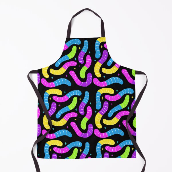 Item preview, Neon Gummy Worm Party Pattern designed and sold by artofthebart.