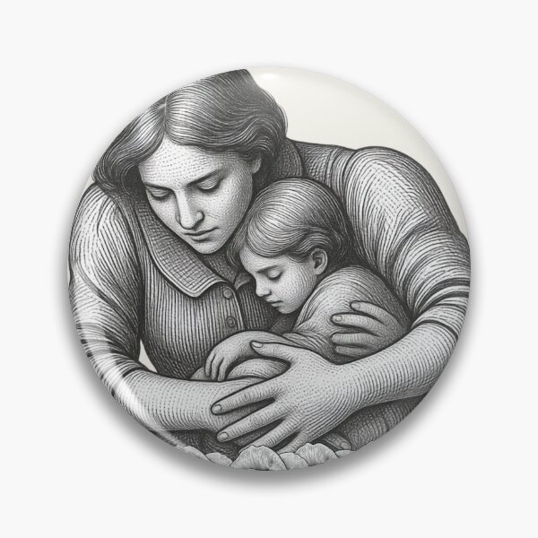 Item preview, Motherhood Embrace Floral Renaissance Sketch designed and sold by Rhodes Shop.