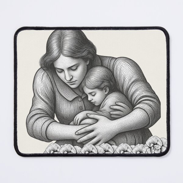 Item preview, Motherhood Embrace Floral Renaissance Sketch designed and sold by Rhodes Shop.