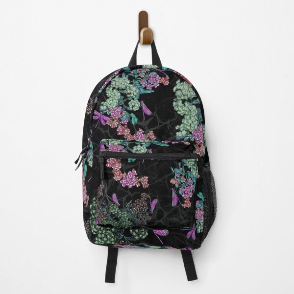 Item preview, Magenta Dragonfly Floral Pattern – Romantic Garden Illustration designed and sold by Magical Pattern Shop.