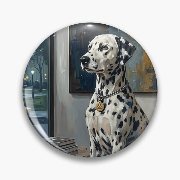 Item preview, Modern Dalmatian in Design Living Room – Creative Oil Painting designed and sold by Pfotenfaden.