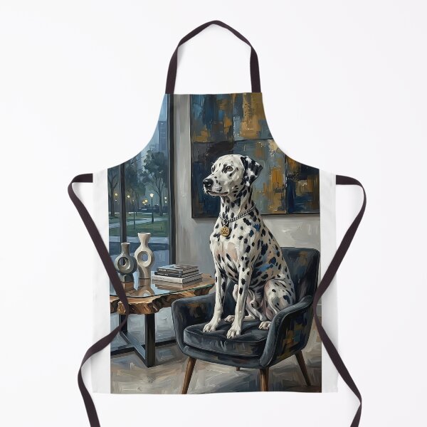Item preview, Modern Dalmatian in Design Living Room – Creative Oil Painting designed and sold by Pfotenfaden.