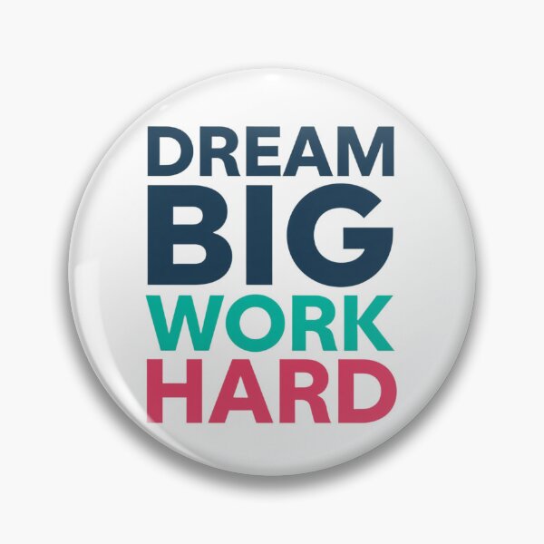 Item preview, Dream Big Work Hard - Motivational Typography T-Shirt designed and sold by rsuniquestyle.