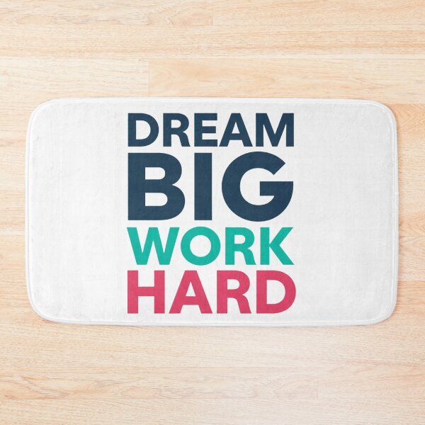 Item preview, Dream Big Work Hard - Motivational Typography T-Shirt designed and sold by rsuniquestyle.