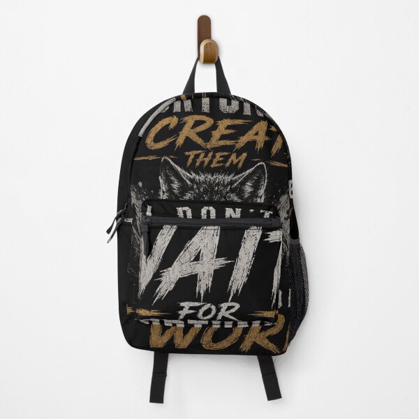 Item preview, I Don’t Wait for Opportunities, I Create Them – Motivational Wolf Typography Design designed and sold by NBT-NOVA.
