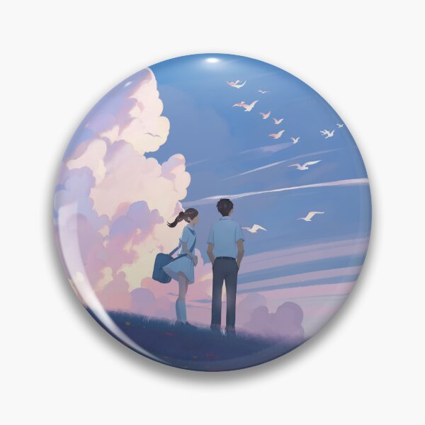 Item preview, Dreamy Anime Couple Sky Clouds Nostalgic Fine Landscape  designed and sold by Rehnair.
